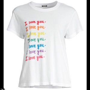 Monrow Rainbow I Love You Tee
